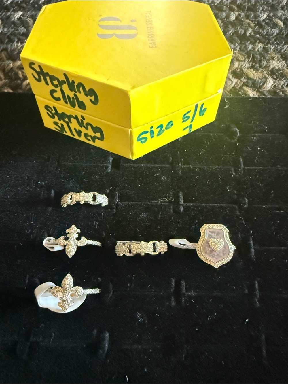 Bomb Party Sterling Club Sterling Silver Ring lot NWT
